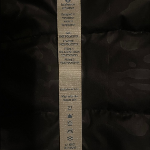 Lululemon Spring Fling Puffy Goose Down Windbreaker Black Ruffle Jacket - Picture 3 of 4